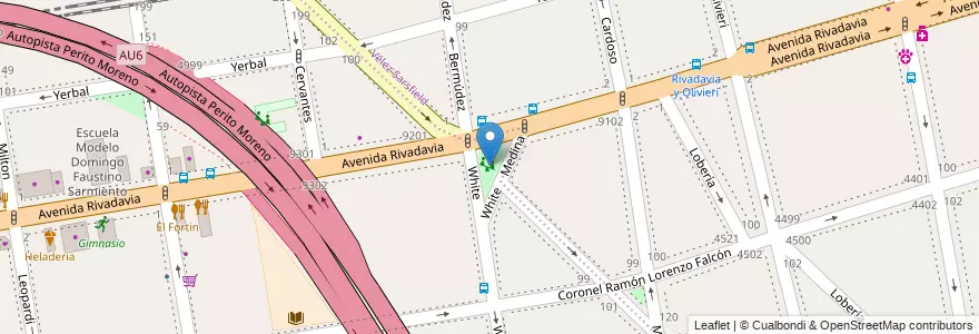 Mapa de ubicacion de Plazoleta Vicente Bellini, Velez Sarsfield en Argentinien, Ciudad Autónoma De Buenos Aires, Buenos Aires, Comuna 10.