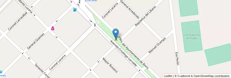 Mapa de ubicacion de Plazoletas Movimientos Fomentista Avellanedense en Arjantin, Buenos Aires, Partido De Avellaneda, Sarandí.