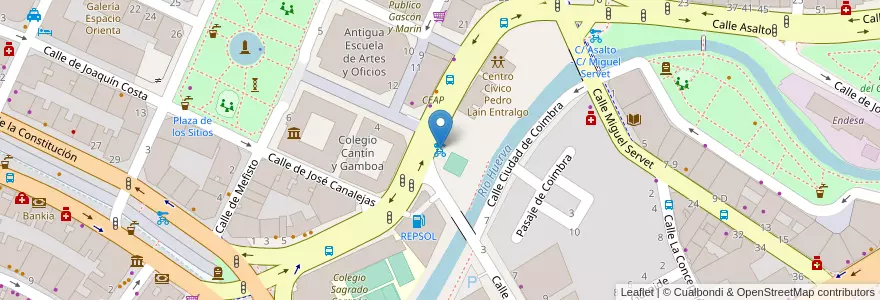 Mapa de ubicacion de Pº de la Mina - C/ Pomarón en إسبانيا, أرغون, سرقسطة, Zaragoza, سرقسطة.