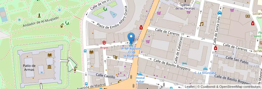 Mapa de ubicacion de Pº Mª Agustín - C/ de la Aljafería en スペイン, アラゴン州, サラゴサ, Zaragoza, サラゴサ.
