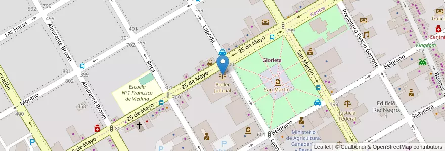 Mapa de ubicacion de Poder Judicial en アルゼンチン, リオネグロ州, Departamento Adolfo Alsina, Viedma, Viedma.