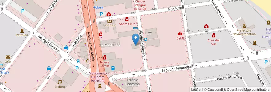 Mapa de ubicacion de Poder Judicial en Argentina, Provincia Di Santa Cruz, Cile, Mercado De La Ciudad, Deseado, Caleta Olivia.