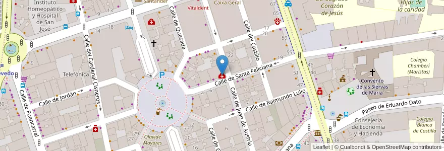 Mapa de ubicacion de Podoactiva en Испания, Мадрид, Мадрид, Área Metropolitana De Madrid Y Corredor Del Henares, Мадрид.