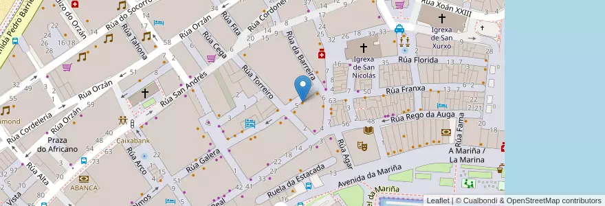 Mapa de ubicacion de Poke en Espanha, Galiza, A Corunha, A Coruña, A Corunha.