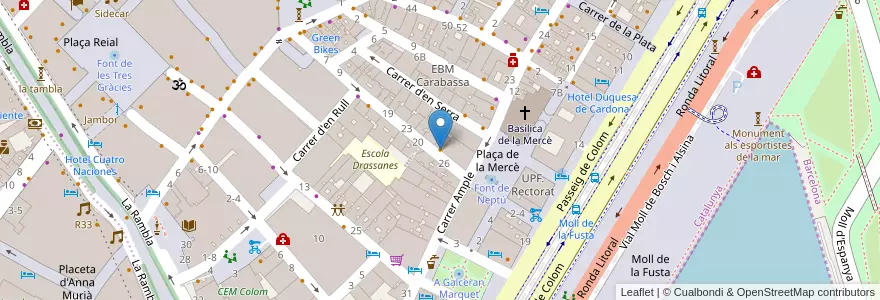 Mapa de ubicacion de Polaroid bar en اسپانیا, Catalunya, Barcelona, Barcelonès, Barcelona.