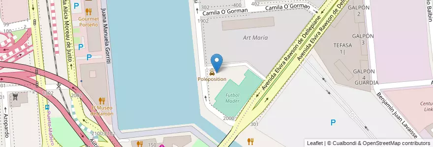 Mapa de ubicacion de Poleposition, Puerto Madero en アルゼンチン, Ciudad Autónoma De Buenos Aires, Comuna 1, ブエノスアイレス.