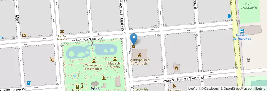 Mapa de ubicacion de Policía en Argentine, Province De Buenos Aires, Partido De Tornquist, Tornquist.