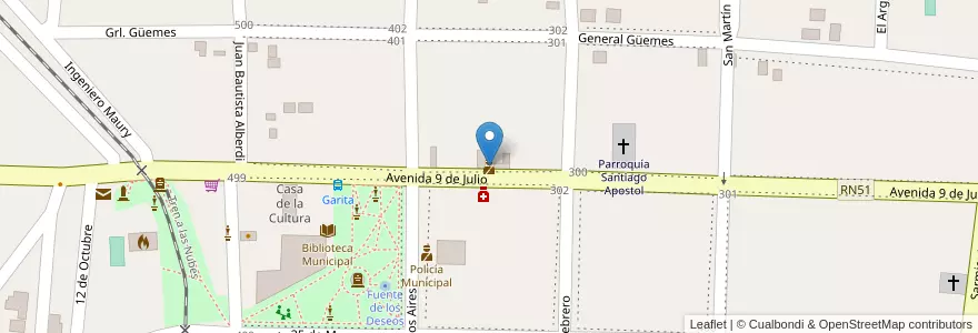 Mapa de ubicacion de Policía en Arjantin, Salta, Rosario De Lerma, Municipio De Campo Quijano.