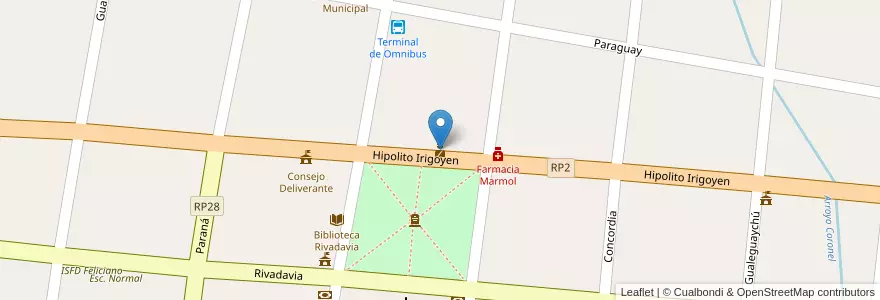 Mapa de ubicacion de Policia en 阿根廷, 恩特雷里奥斯省, Departamento Feliciano, Distrito Basualdo, San José De Feliciano.