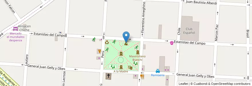 Mapa de ubicacion de Policia Barrial en Arjantin, Buenos Aires, Partido De Morón.