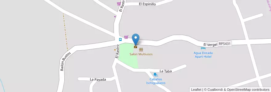 Mapa de ubicacion de Policía Cabalango en الأرجنتين, Córdoba, Departamento Punilla, Pedanía San Roque, Municipio De Cabalango, Cabalango.