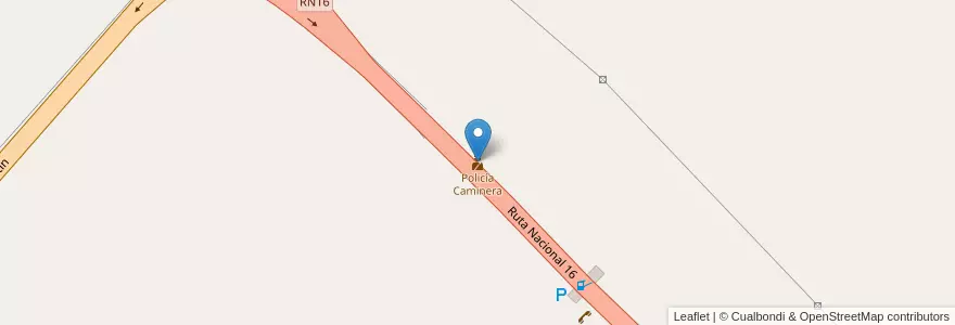 Mapa de ubicacion de Policía Caminera en アルゼンチン, チャコ州, Departamento San Fernando, Barranqueras.