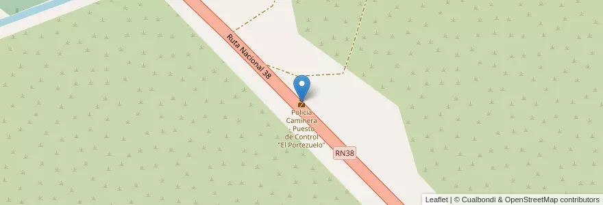 Mapa de ubicacion de Policia Caminera - Puesto de Control "El Portezuelo" en 아르헨티나, Catamarca, Departamento Valle Viejo, Municipio De Valle Viejo.