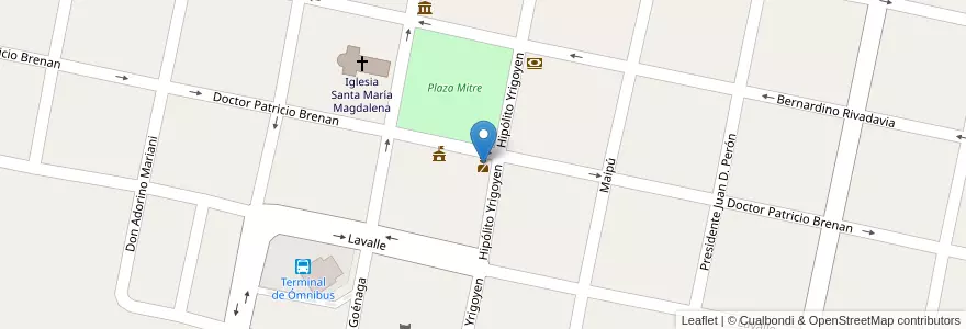 Mapa de ubicacion de Policía Comunal Magdalena en الأرجنتين, بوينس آيرس, Partido De Magdalena.
