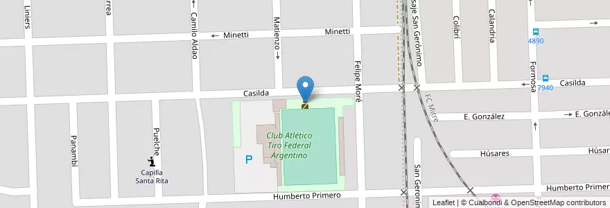 Mapa de ubicacion de Policía Comunitaria Ludueña en الأرجنتين, سانتا في, Departamento Rosario, Municipio De Rosario, روساريو.