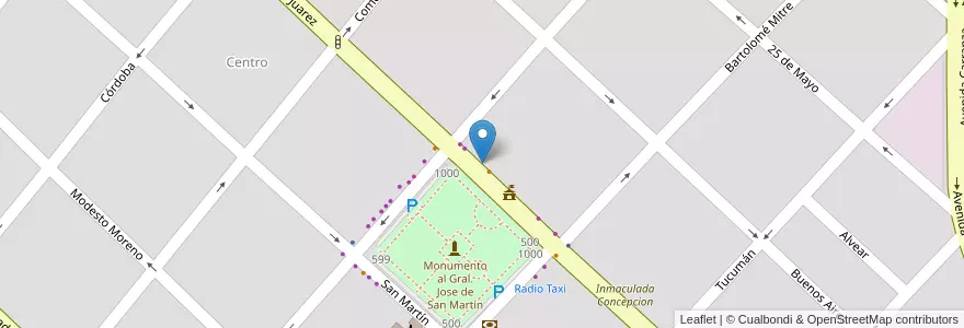 Mapa de ubicacion de Policia de Cordoba en Аргентина, Кордова, Departamento General San Martín, Pedanía Villa Nueva, Municipio De Villa Nueva, Villa Nueva.