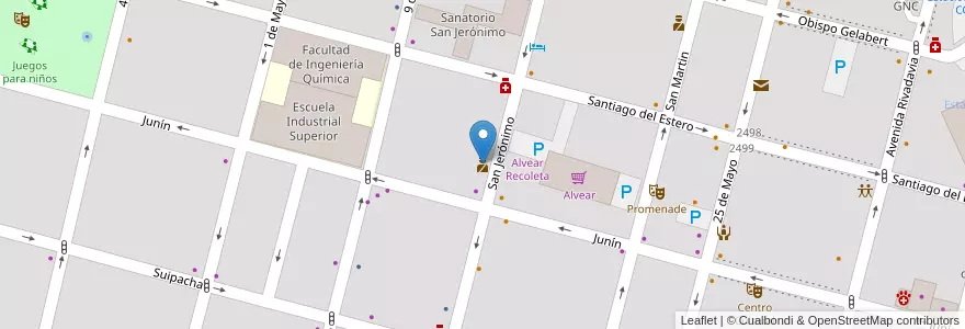 Mapa de ubicacion de Policia de Investigación en Argentina, Santa Fe, Departamento La Capital, Santa Fe Capital, Santa Fe.