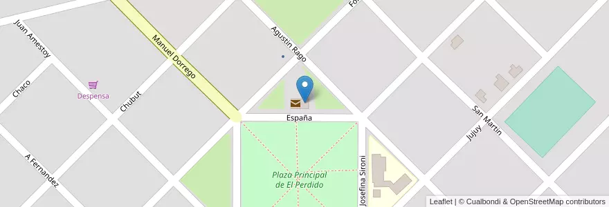 Mapa de ubicacion de Policía El Perdido en الأرجنتين, بوينس آيرس, Partido De Coronel Dorrego.