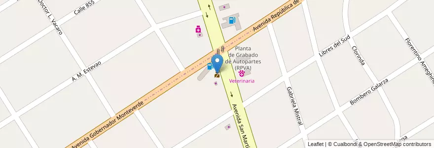 Mapa de ubicacion de Policía Local en Arjantin, Buenos Aires, Partido De Quilmes, Florencio Varela.