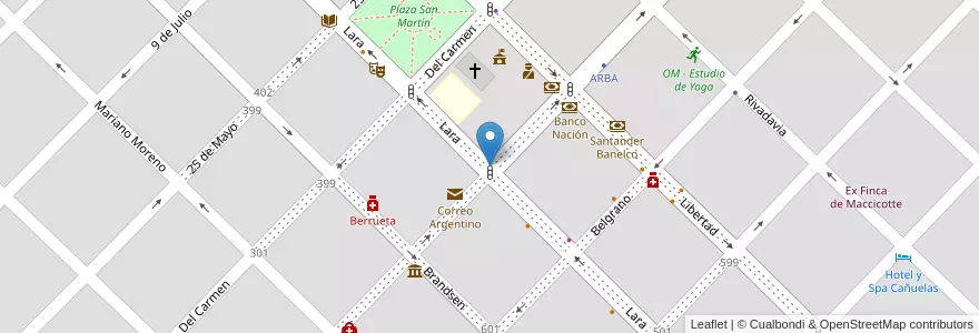 Mapa de ubicacion de Policia Local en Arjantin, Buenos Aires, Partido De Cañuelas, Cañuelas.