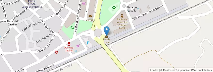 Mapa de ubicacion de Policía Local en اسپانیا, Comunitat Valenciana, València / Valencia, La Hoya De Buñol, Cheste.