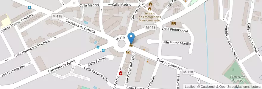 Mapa de ubicacion de Policía Local Daganzo en إسبانيا, منطقة مدريد, منطقة مدريد, Cuenca Del Medio Jarama, Daganzo De Arriba.
