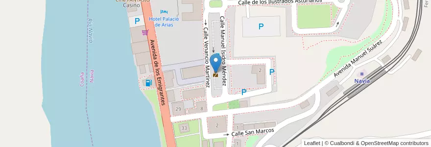 Mapa de ubicacion de Policía Local Navia en Espagne, Asturies, Asturies, Navia.