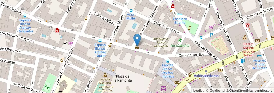 Mapa de ubicacion de Policía Nacional - Oficina Pasaportes y DNI. en 西班牙, Comunidad De Madrid, Comunidad De Madrid, Área Metropolitana De Madrid Y Corredor Del Henares, Madrid.