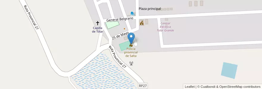 Mapa de ubicacion de Policía provincial de Salta en アルゼンチン, サルタ州, Los Andes, Municipio De Tolar Grande.