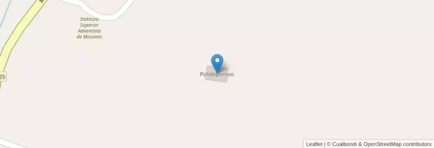Mapa de ubicacion de Polideportivo en 阿根廷, Misiones, Departamento Leandro N. Alem, Municipio De Leandro N. Alem.