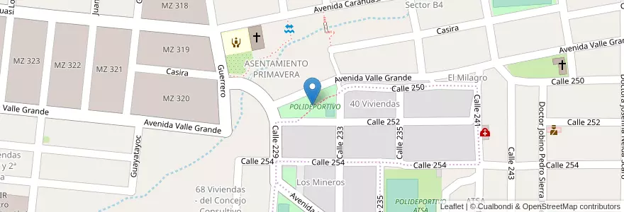 Mapa de ubicacion de POLIDEPORTIVO en アルゼンチン, フフイ州, Departamento Doctor Manuel Belgrano, Municipio De San Salvador De Jujuy, Alto Comedero.