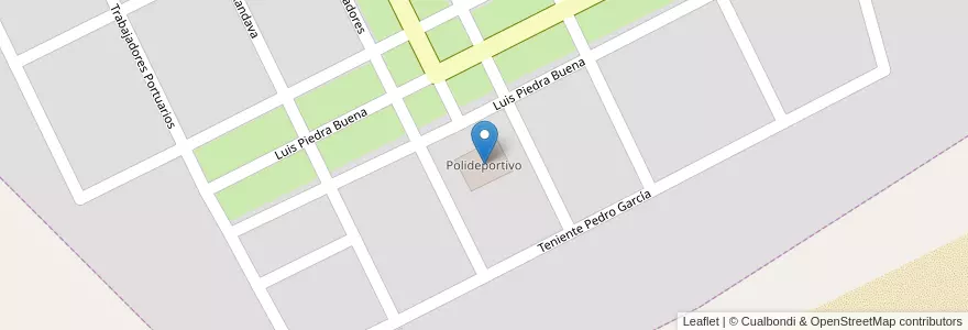 Mapa de ubicacion de Polideportivo en 아르헨티나, 리오네그로주, Departamento San Antonio, San Antonio Oeste, San Antonio Este.