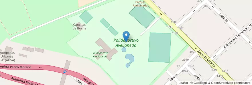 Mapa de ubicacion de Polideportivo Avellaneda, Parque Avellaneda en アルゼンチン, Ciudad Autónoma De Buenos Aires, Comuna 9, ブエノスアイレス.