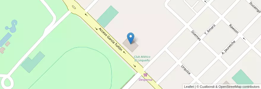 Mapa de ubicacion de Polideportivo CAEL en Argentina, Buenos Aires, Partido De Lincoln.
