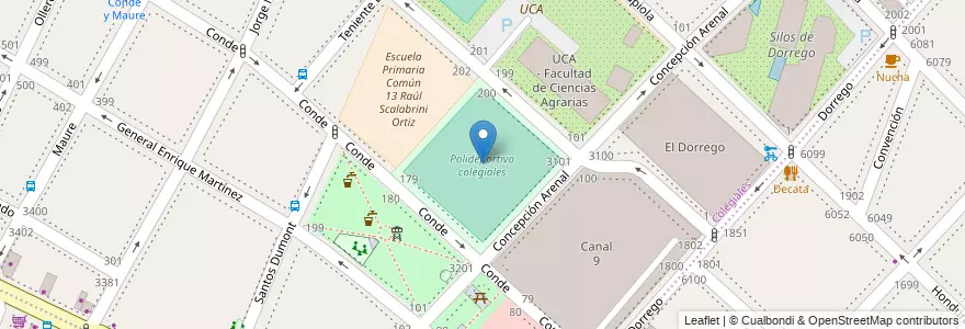 Mapa de ubicacion de Polideportivo colegiales, Colegiales en Аргентина, Буэнос-Айрес, Буэнос-Айрес.