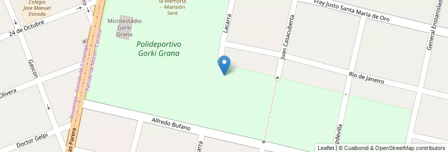 Mapa de ubicacion de Polideportivo Gorki Grana en آرژانتین, استان بوئنوس آیرس, Partido De Morón, Castelar.