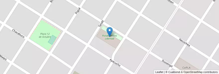 Mapa de ubicacion de Polideportivo Libertad en Arjantin, Buenos Aires, Partido De General Pueyrredón, Mar Del Plata.