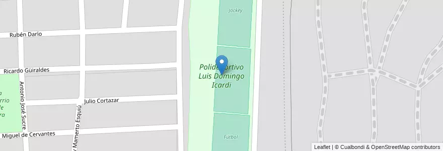Mapa de ubicacion de Polideportivo Luis Domingo Icardi en Argentine, Córdoba, Departamento Colón, Pedanía Calera Norte, La Calera.