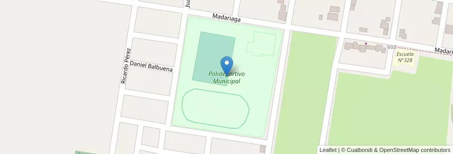 Mapa de ubicacion de Polideportivo Municipal en Argentinien, Corrientes, Departamento General Paz, Municipio De Itá Ibaté.