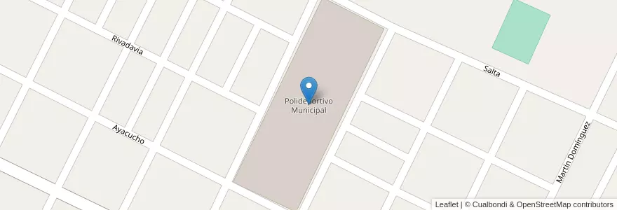 Mapa de ubicacion de Polideportivo Municipal en Argentinien, Corrientes, Departamento San Martín, Municipio De La Cruz.