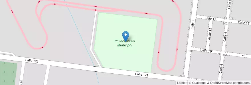 Mapa de ubicacion de Polideportivo Municipal en آرژانتین, سانتافه, Departamento General Obligado, Municipio De Avellaneda.