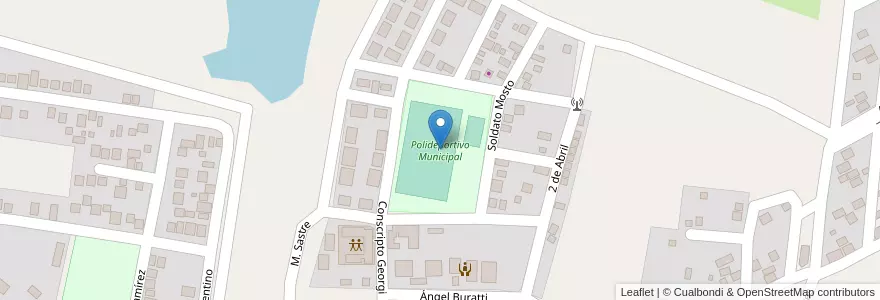 Mapa de ubicacion de Polideportivo Municipal en Аргентина, Междуречье, Departamento Islas Del Ibicuy, Distrito Paranacito, Villa Paranacito.