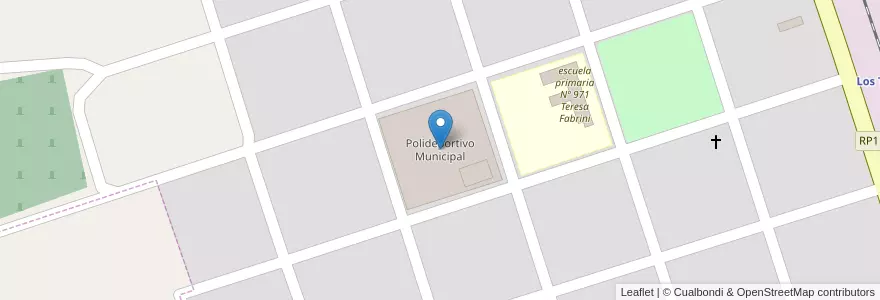 Mapa de ubicacion de Polideportivo Municipal en アルゼンチン, サンティアゴ・デル・エステロ州, Departamento Salavina, Los Telares.