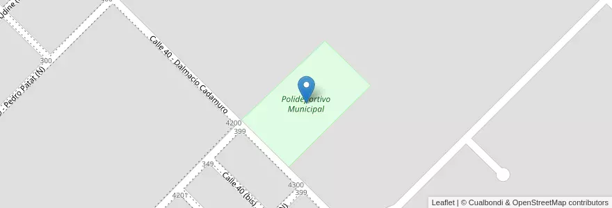 Mapa de ubicacion de Polideportivo Municipal en 阿根廷, Córdoba, Departamento Colón, Pedanía Cañas, Municipio De Colonia Caroya, Colonia Caroya.