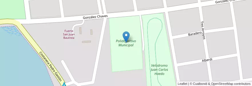 Mapa de ubicacion de Polideportivo Municipal en Argentina, Buenos Aires, Partido De Chascomús, Chascomús.