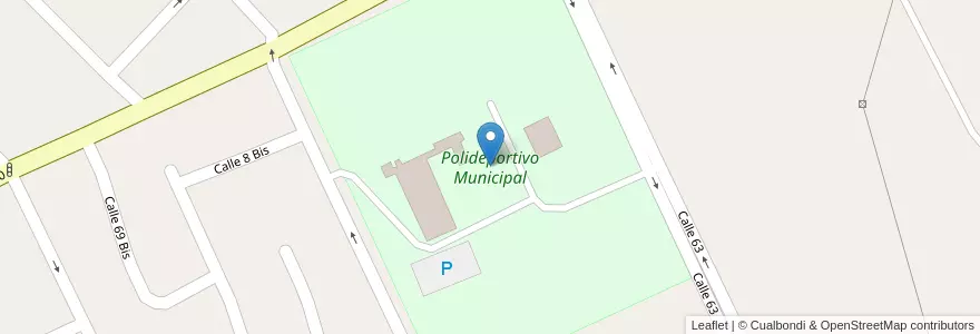 Mapa de ubicacion de Polideportivo Municipal en 阿根廷, 布宜诺斯艾利斯省, Partido De Necochea, Necochea.