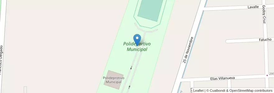 Mapa de ubicacion de Polideportivo Municipal en Argentina, Cile, Mendoza, Departamento Tunuyán, Distrito Ciudad De Tunuyán.