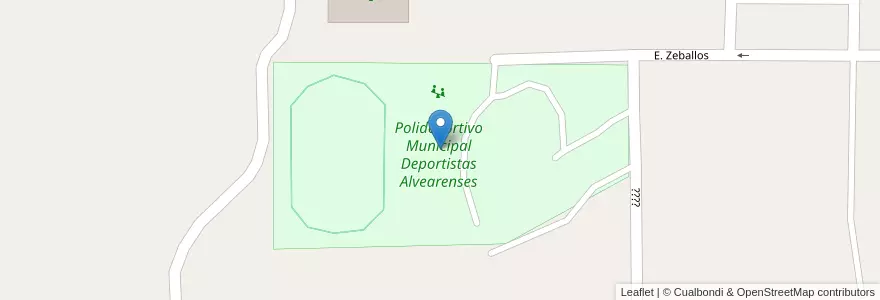 Mapa de ubicacion de Polideportivo Municipal Deportistas Alvearenses en Argentine, Mendoza, General Alvear, Distrito Ciudad De General Alvear.