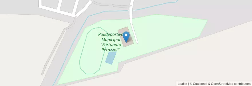 Mapa de ubicacion de Polideportivo Municipal "Fortunato Perazzoli" en 아르헨티나, 칠레, Mendoza, Departamento San Carlos, Distrito Villa De San Carlos.