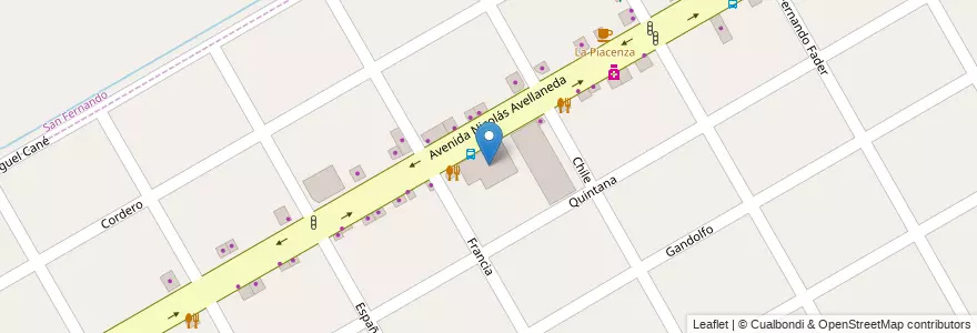 Mapa de ubicacion de Polideportivo Municipal nº 6 "San Cayetano" en Arjantin, Buenos Aires, Partido De San Fernando, Victoria.